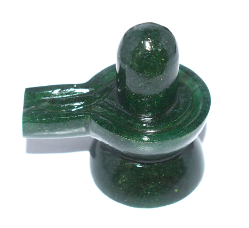 "Beautiful Green Aventurine Shivling - Spiritual Healing & Positive Energy" - {Weight- 103.10 Gram}